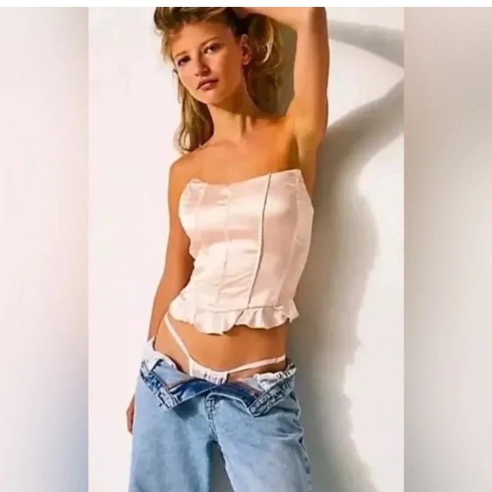 Free People Corset tube top Size large pink